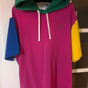 Polo Ralph Lauren Green and Purple Hoodie